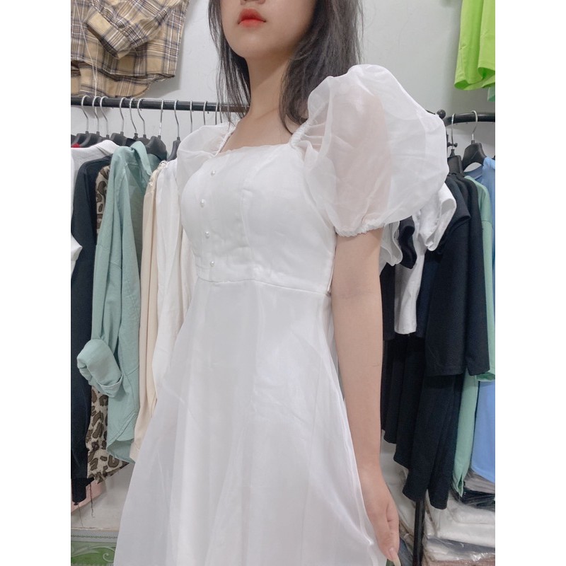 Đầm trắng công chúa [Ảnh thật shop]