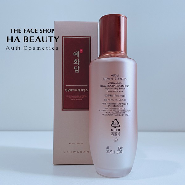 Serum dưỡng ẩm chống lão hóa dưỡng trắng da nếp nhăn The Face Shop Yehwadam Heaven Grade Ginseng Rejuvenating Serum 45ml