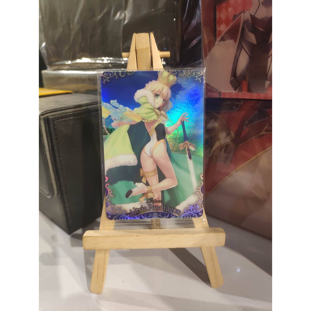Thẻ bài bánh xốp Fate Grand Order FGO Altria Pendragon SP - Super Rare - Tặng bọc bài nhựa bảo quản