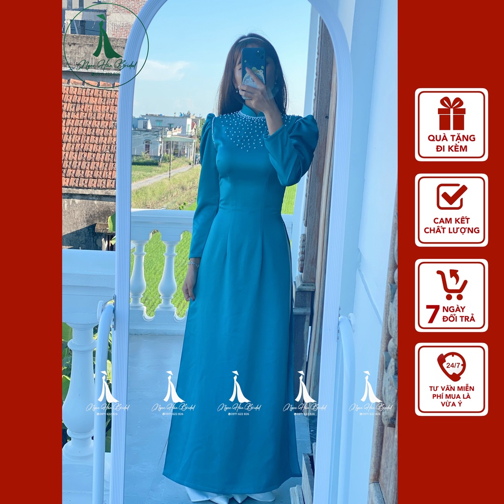 Áo Dài Truyền Thống Nữ Tay Bồng TK03