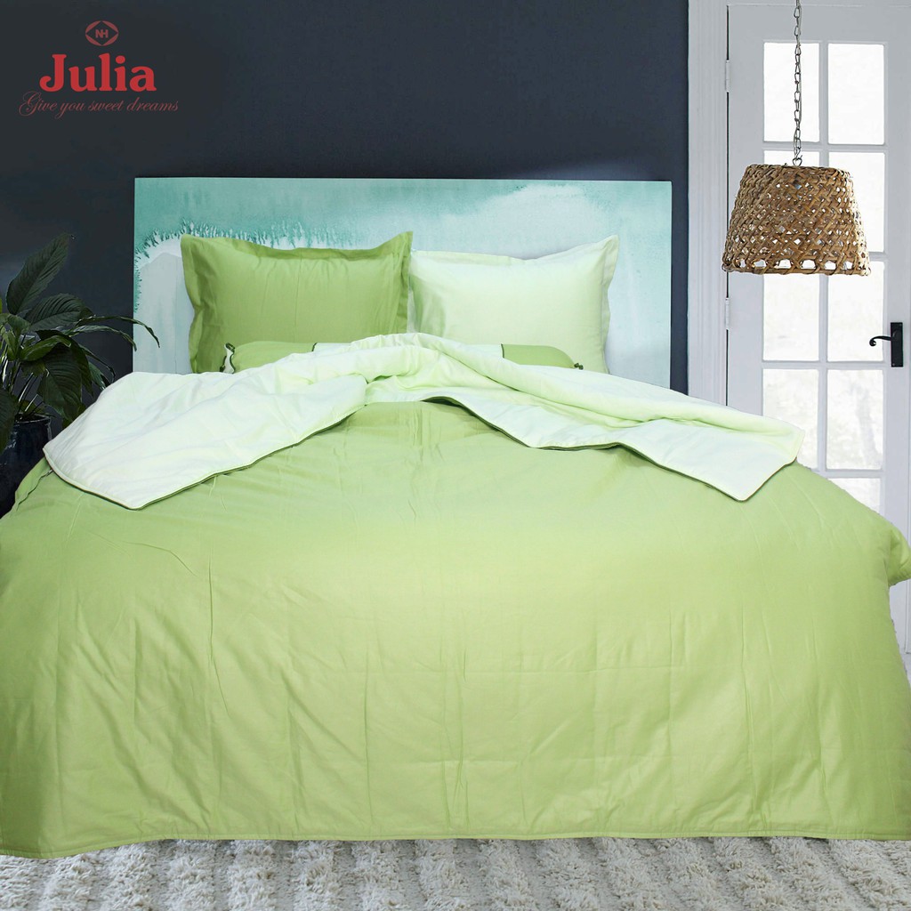 Bộ chăn ga gối drap giường màu xám trơn cotton satin Ai Cập Julia 538 thumbnail