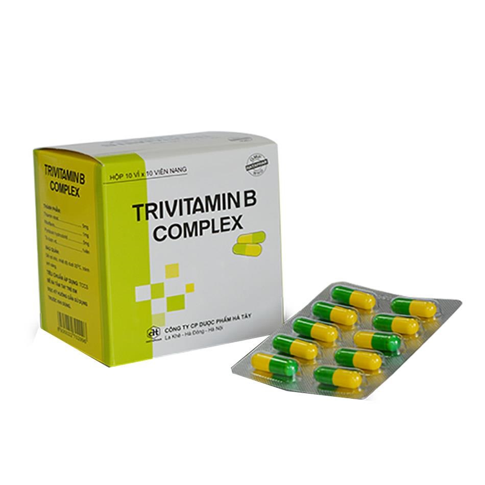 Viên uống Trivitamin 3B - Hộp 100 viên - Vitamin B1 - B6 - B12