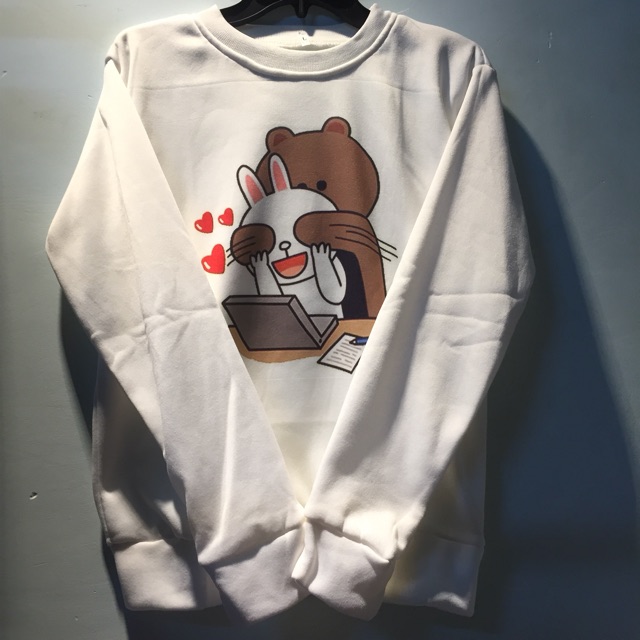 Áo unisex Sweater in nỉ bông nhiều màu (35-68kg). cony - brown - line