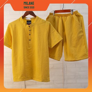 Bộ Quần Áo Đũi Nam Đồ Bộ mùa hè cộc tay MILANE DB33
