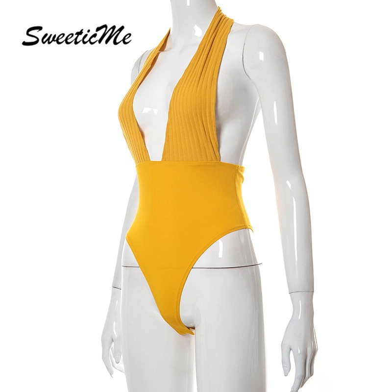 SweeticMe Women's 2021 New Thread Bandage Sleeveless Sexy Jumpsuit