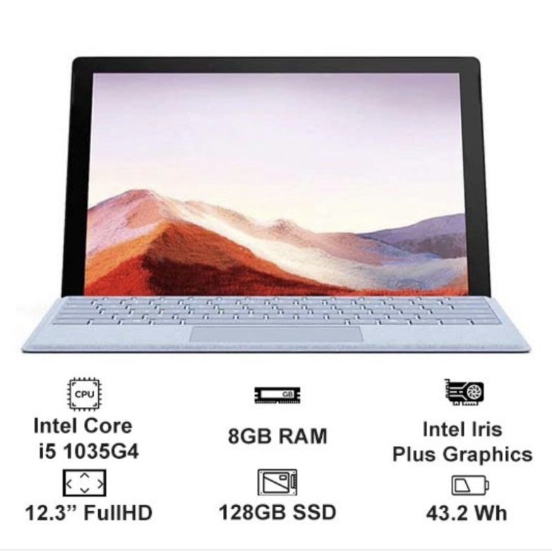 Máy tính Surface pro 7 chính hãng Microsoft core i5/8gb/128gb nguyên seal mới 100%