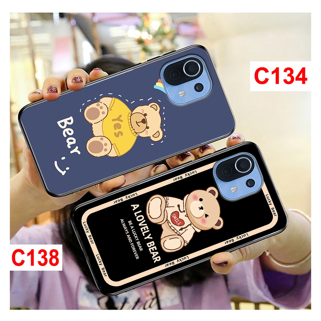 Ốp Xiaomi Mi 11 - Mi 11 Lite - Mi 11 Lite 5G NE in hình gấu bear cute, thời trang . ốp lưng xiaomi redmi rẻ bền đẹp.