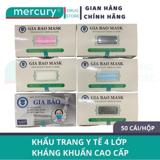 Khẩu Trang Y Tế 4 lớp Kháng Khuẩn ( Hộp 50 cái)