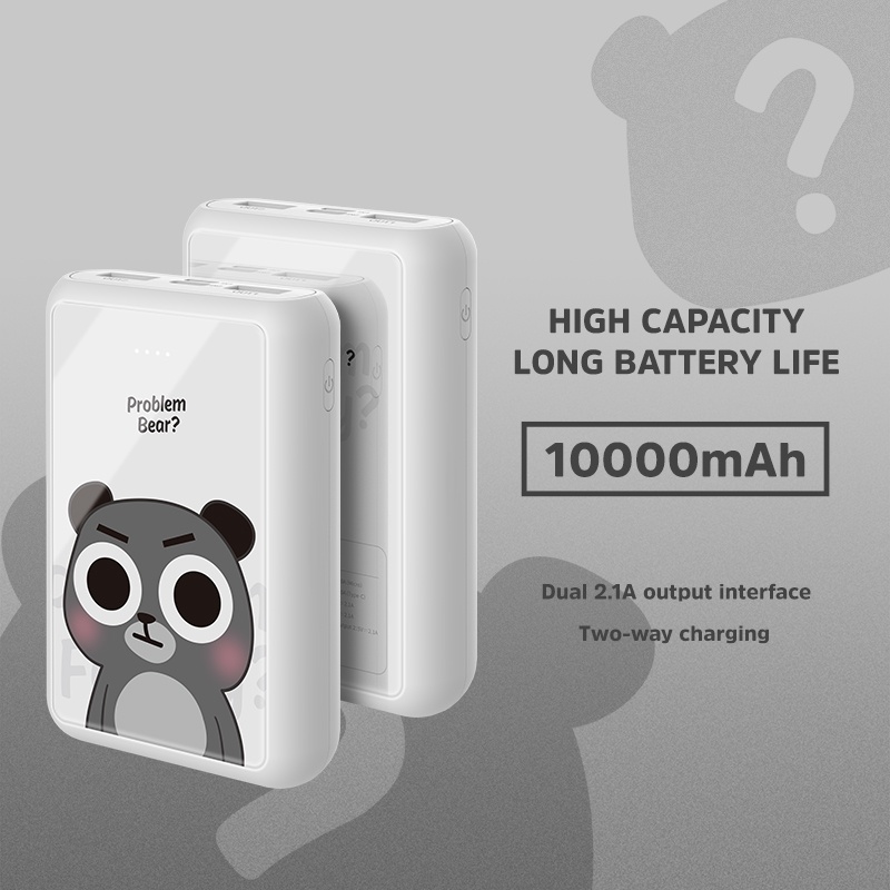 [Mã BMLT35 giảm đến 35K đơn 99K] Sạc Dự Phòng BASIKE PI52 10000mAh Đầu ra USB kép di động nhỏ 2.1A cho iOS và Android