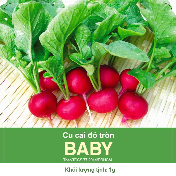 CỦ CẢI TRÒN ĐỎ BABY RD -GÓI 1GRAM .