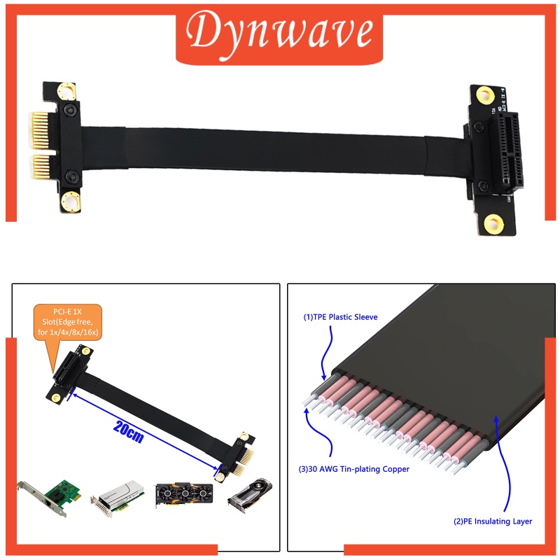 [DYNWAVE] PCI-e PCI Express 36PIN 1X Extension cable Extender