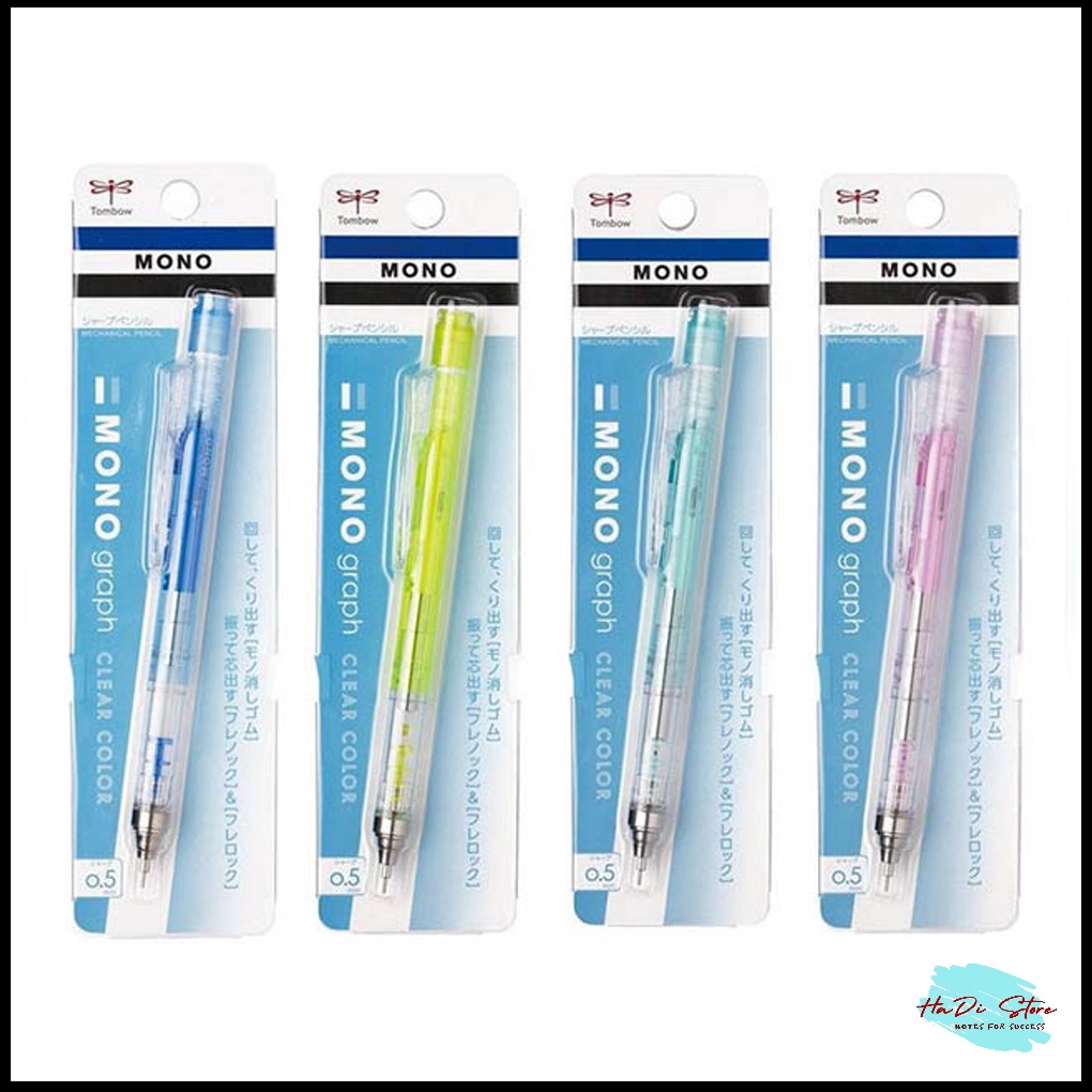 [HADI] Bút chì bấm/Ruột gôm refill TOMBOW MONO GRAPH CLEAR COLOR 0.5MM mẫu mới 2021 (Mã SP:TB-B-MoGraCle;TB-G-MoGraCle)