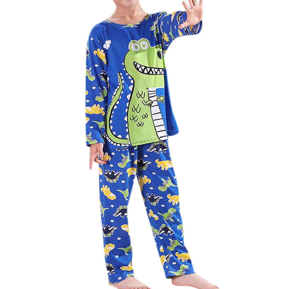 Bộ Pijama Dài Tay In Họa Tiết Hoạt Hình Cho Bé Trai / Gái