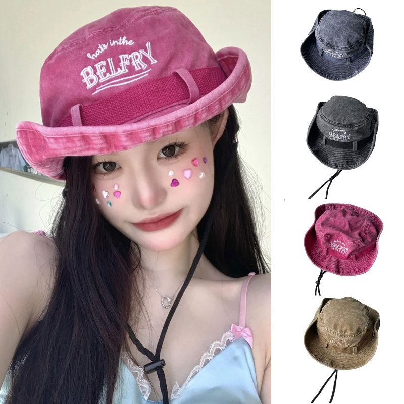 Nón Tai Bèo Cotton Thêu Chữ ONERI Thời Trang Mùa Hè