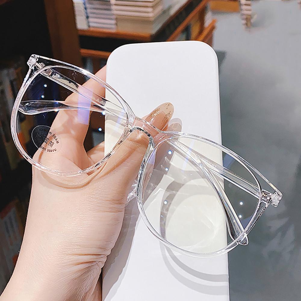 Mắt Kính Gọng Nhựa Trong Suốt Chống Ánh Sáng Xanh Phong Cách retro Thời Trang Unisex