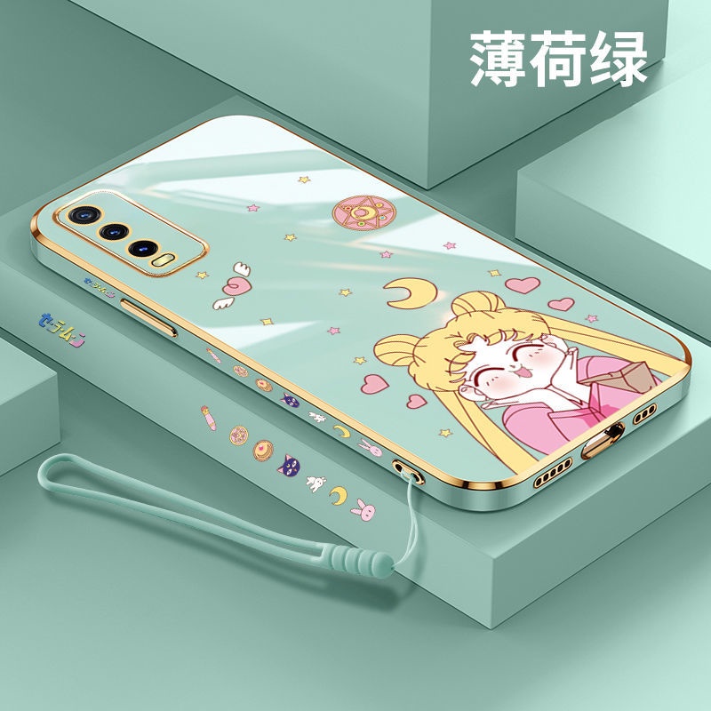 Sailor moon Ốp Điện Thoại Silicon Mạ Viền Cho vivo Y20 Y20S Y20S G T1 5G Y50 Y30 Y30i Y20i Y12A Y12S Y93 Y95 Y97 Y73S S7E