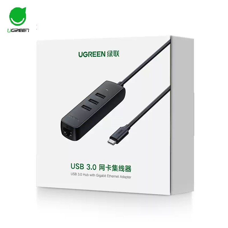 Cáp chuyển đổi USB-C sang LAN kèm Hub USB Ugreen 10917 - Hàng Chính Hãng