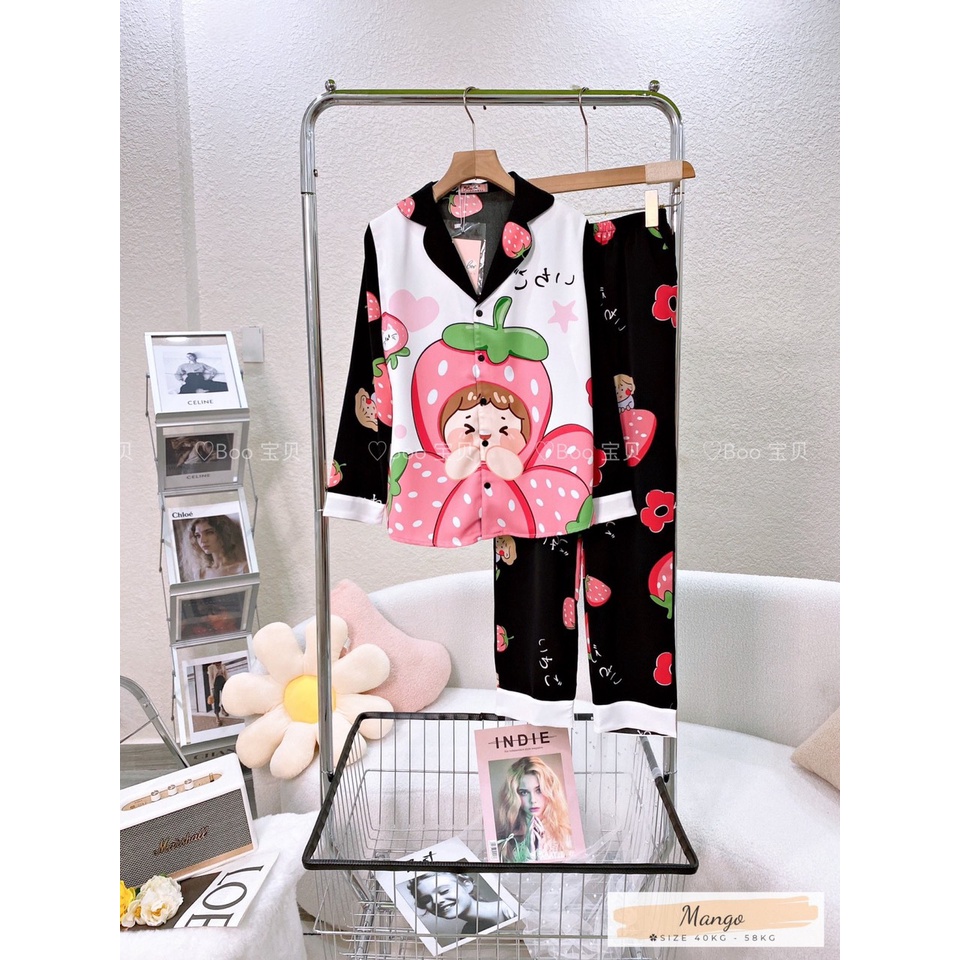 ĐỒ BỘ LỤA MANGO BOO BOO MẪU BÉ DÂU HÀNG THIẾT KẾ