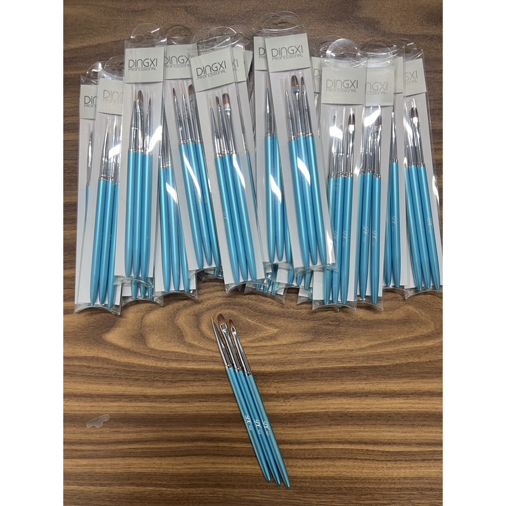 Bộ cọ 3 cây Dingxi [ cọ vẽ nét, cọ hoa cúc, cọ đắp gel ] - manh219