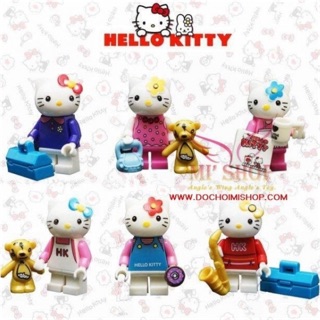 🌸🌸 lắp ráp 3d18905 set 6 minifigure nhân vật hello kitty 🌸🌸