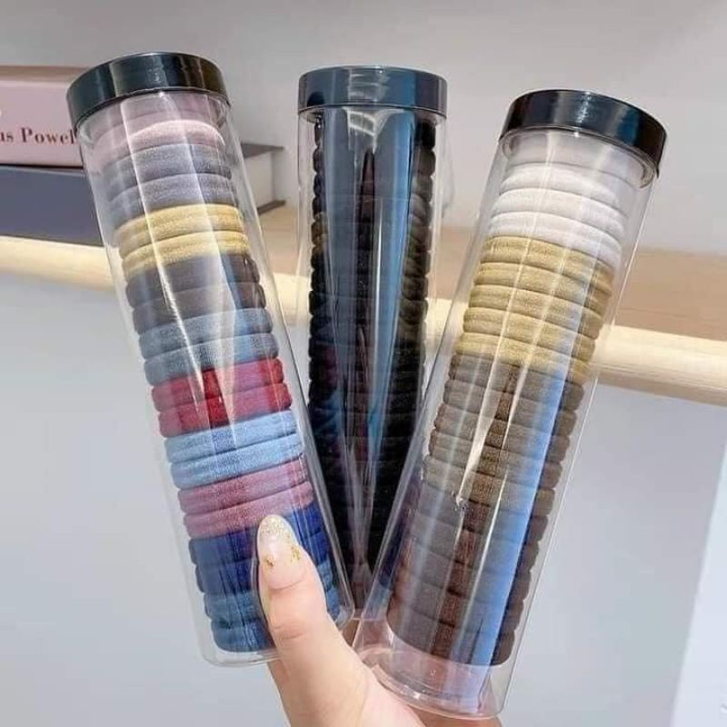 ỐNG 20 CHIẾC DÂY CHUN BUỘC TÓC SỢI TO
