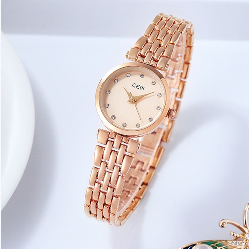 Đồng hồ đeo tay GEDI 1208G dây đeo kim loại nhiều màu sắc tùy chọn thời trang dành cho nữ