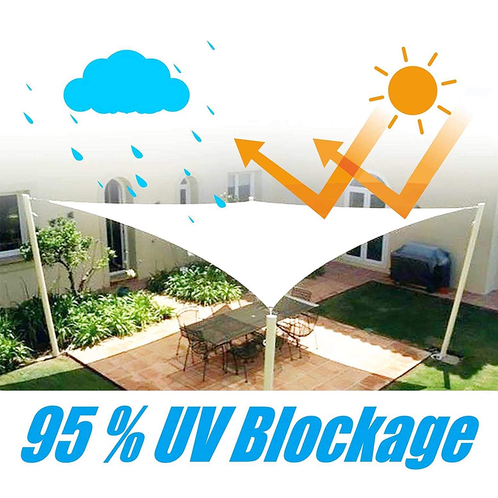 [house]Garden Canopy Triangular Patio Sun Shade Sail Waterproof Garage Awning Shelter for Outdoor