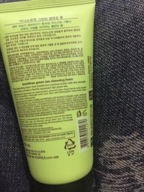 Sale 38% Sữa rửa mặt chiết xuất trà xanh Innisfree GREEN TEA