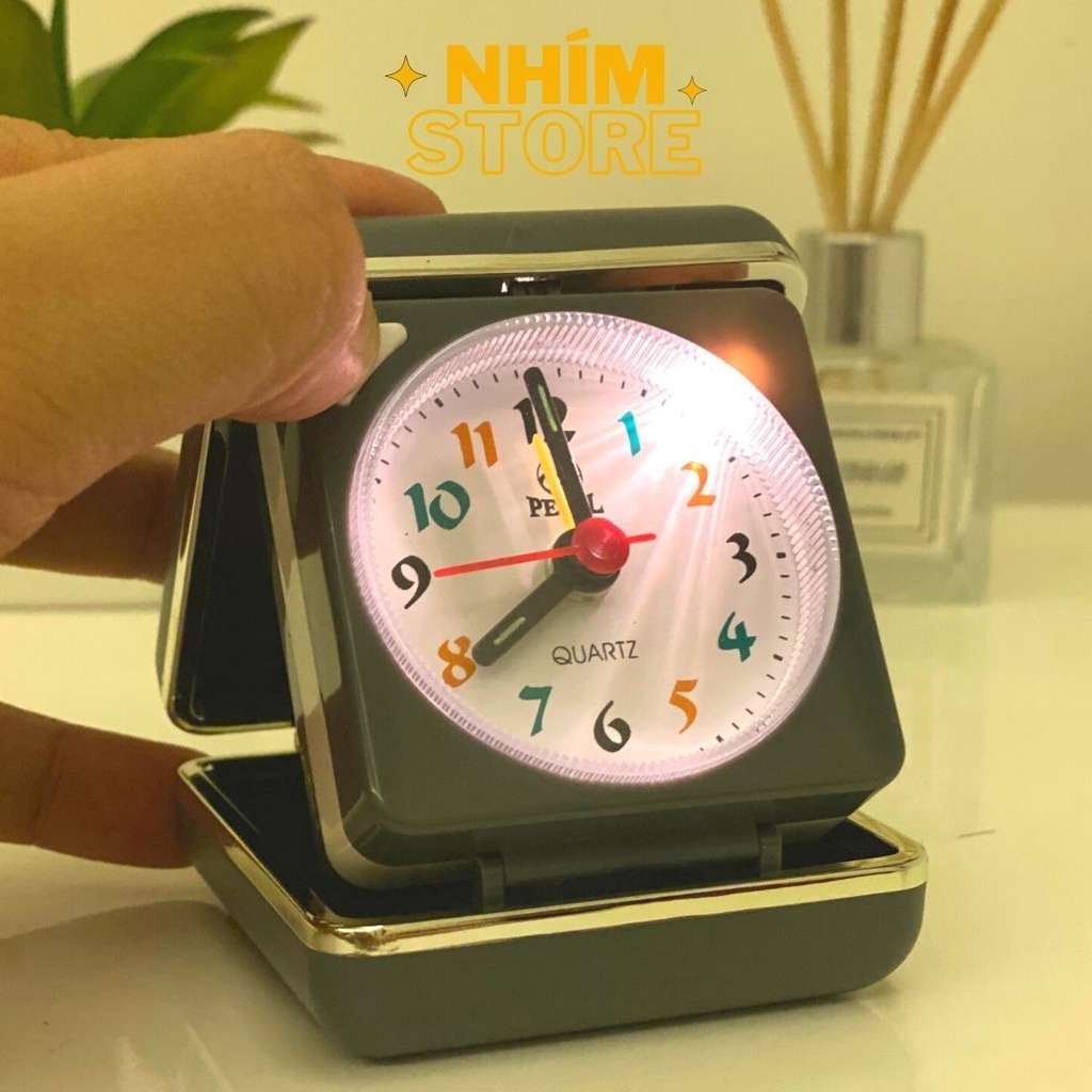 Đồng Hồ Báo Thức Để Bàn Mini, Nắp Gập Tiện Lợi Dễ Dàng Di Chuyển - Đồng Hồ Báo Thức Nhím Store Chuông Kêu To Giá Rẻ