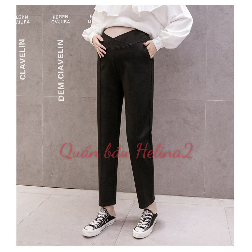 Quần bầu thời trang BAGGY vải CẠP CHÉO có chun chỉnh bụng QB296