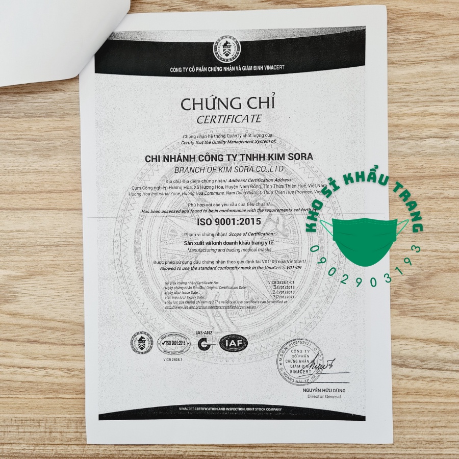 Khẩu trang y tế KIM SORA 4 lớp kháng khuẩn hộp 50 cái hàng xuất Nhật