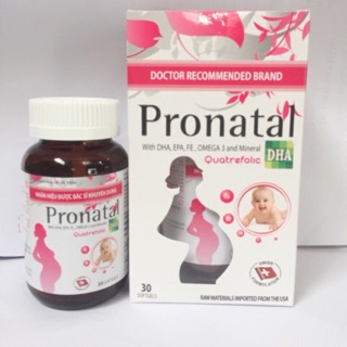 Pronatal cung cấp dưỡng chất cho bà bầu, bổ sung canxi, sắt và vitami cho mẹ bầu và cho con bú