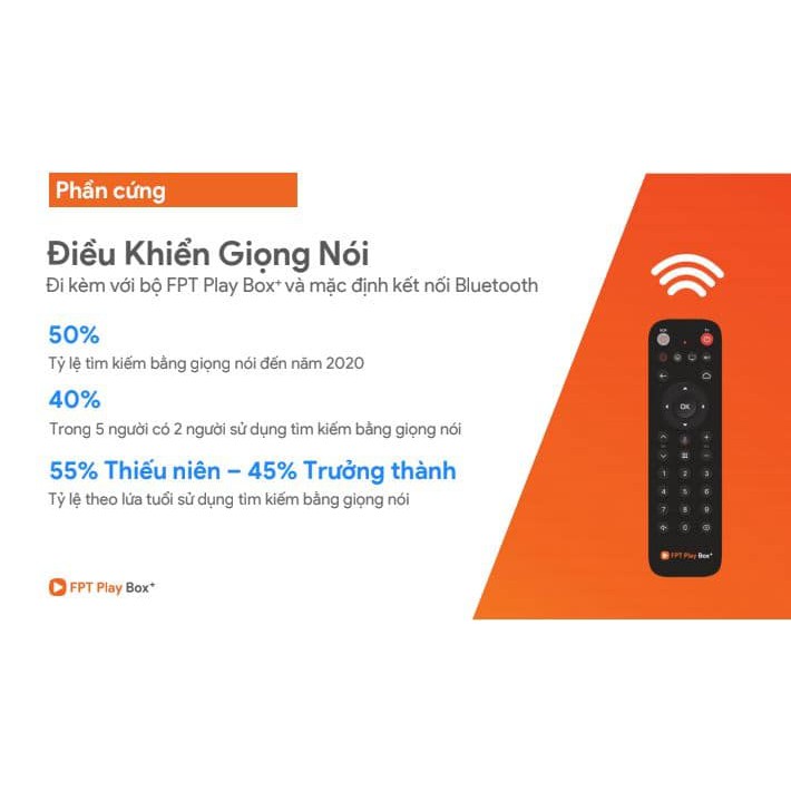 (Chính Hãng) Remote Điều Khiển Giọng Nói Cho FPT Play Box 2019