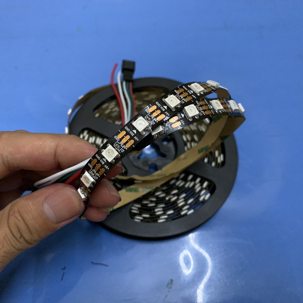 Đèn LED WS2812B 60 bóng led/m 5VDC có băng keo trang trí