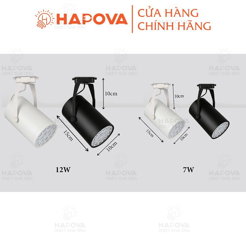 Đèn rọi, đèn rọi ray mắt trâu trang trí bể cá HAPOVA ALMA DR 04 loại 12W Thân Trắng AS Vàng