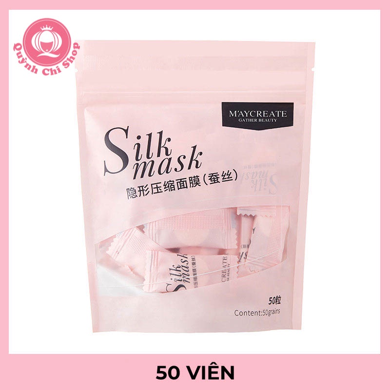 Mặt nạ nén túi zip 50-100 viên Maycreate nội địa Trung - cấp ẩm, làm dịu, làm mát da