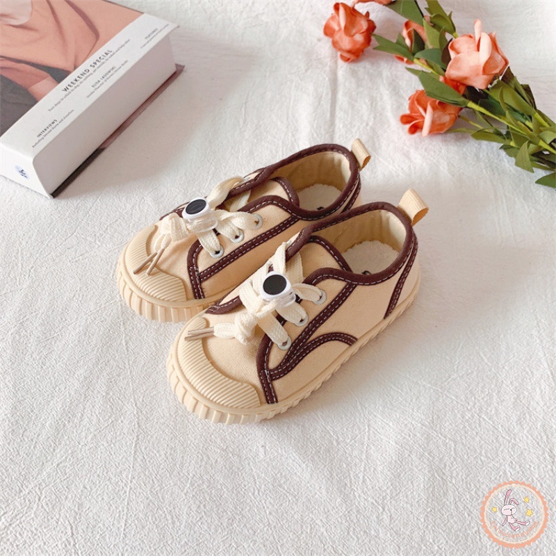 Giày Canvas Đế Mềm Thoáng Khí Phong Cách Hàn Quốc Cho Bé