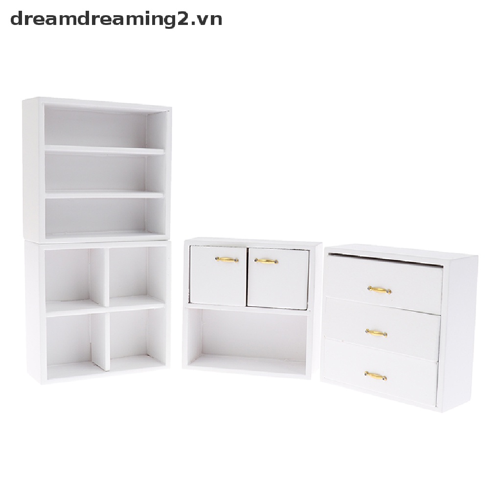 Kệ Gỗ Trang Trí Nội Thất Cho Nhà Búp Bê Tỉ Lệ 1: 12