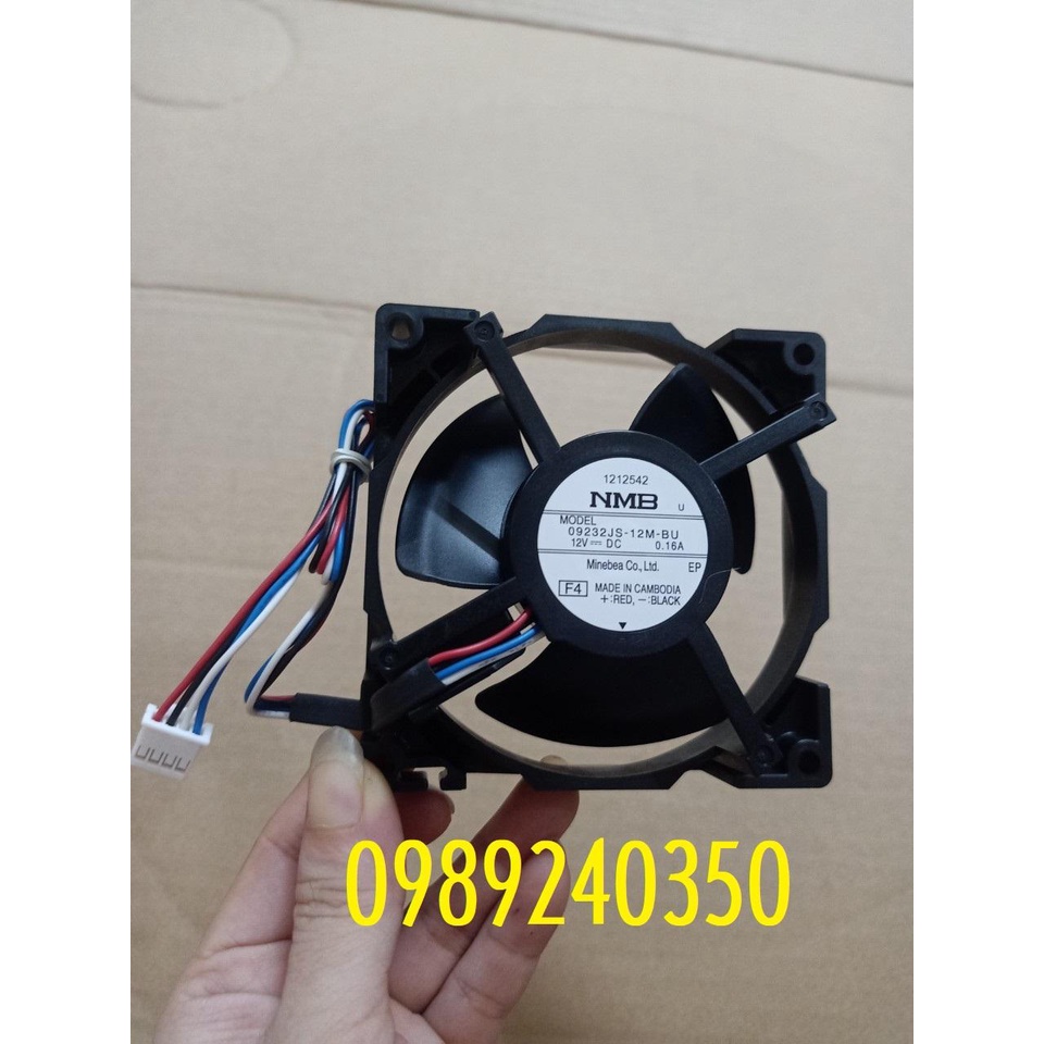 Quạt tủ lạnh Sharp 12V 4 dây 9x9cm chính hãng