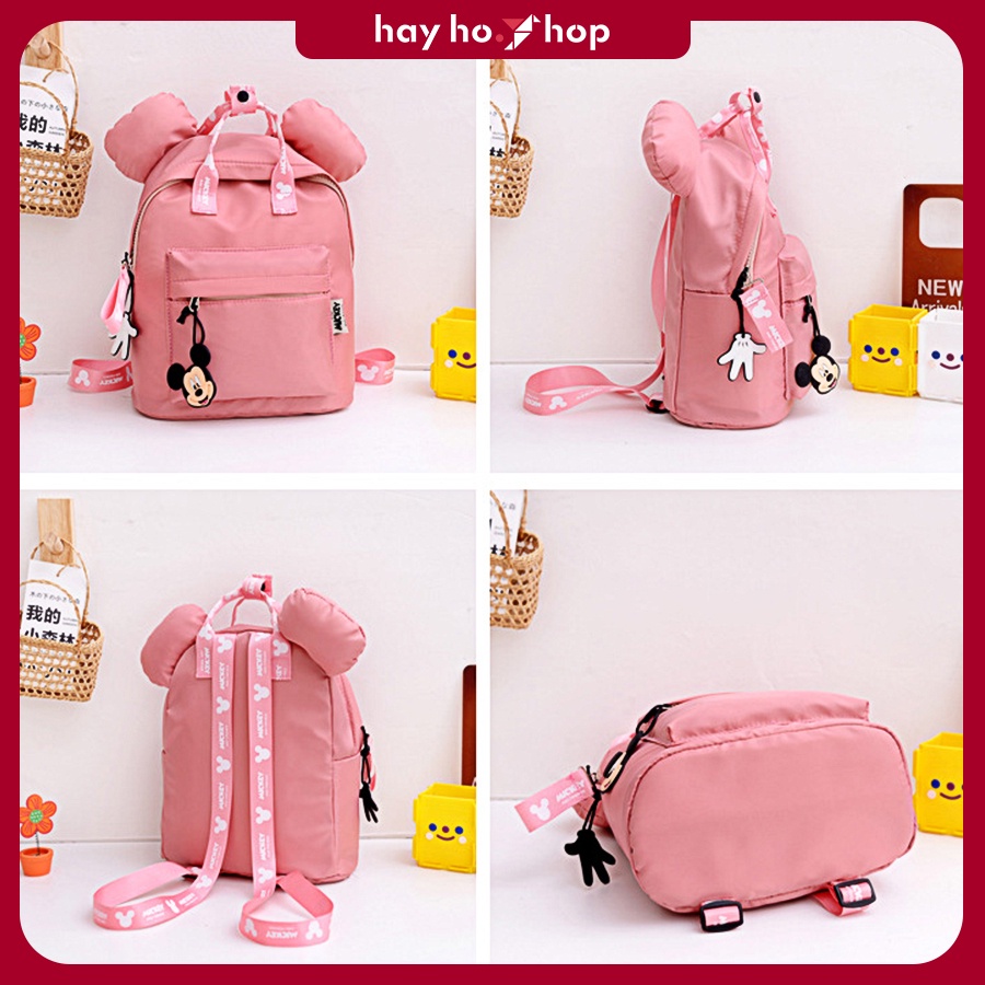 Balo cho bé mẫu giáo unisex hình thú chuột hoạt hình đáng yêu phong cách Hàn Quốc cho bé từ 1 tuổi đến 5 tuổi