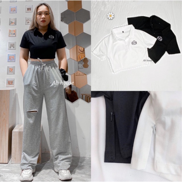 [Mã WASKT410K giảm 10K đơn 50K] Áo Croptop Cổ Trụ HOJI Ulzzang | BigBuy360 - bigbuy360.vn