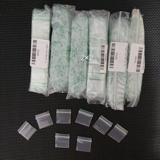Gói 100c túi zip viền xanh lá chọn size