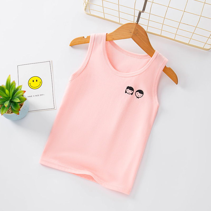 Ringkas Bộ ba lỗ quần đùi cho bé áo vest bé trai áo vest trẻ em áo vest không tay mùa hè Thời Trang Mùa Hè Áo vest cotton nguyên chất