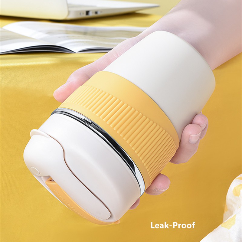 Cốc Đựng Nước Giữ Nhiệt Bằng Thép Không Gỉ Hai Lớp 350Ml/480ml Kiểu Dáng Thời Trang Dùng Khi Đi Du Lịch
