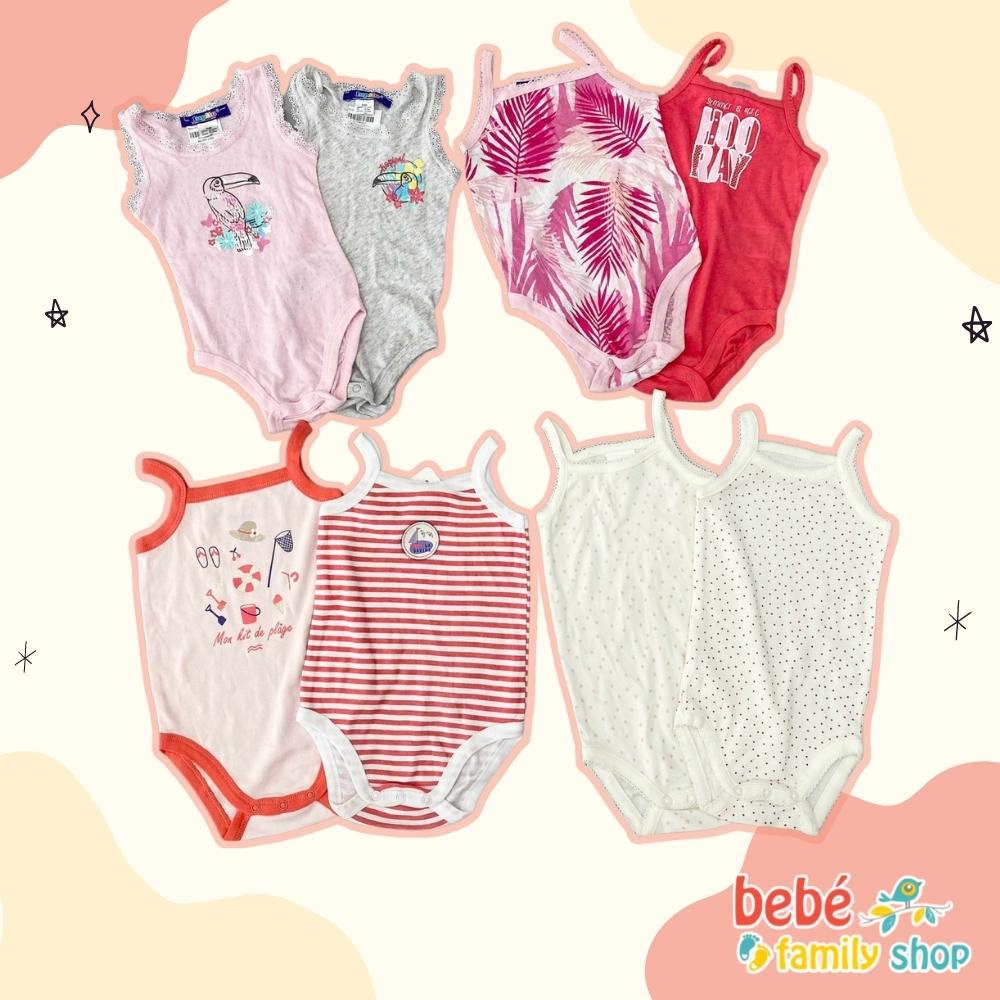 Body hai dây bé gái  sơ sinh đến 2 tuổi/ Body chip sát nách cho bé gái xuất dư - TNBG-A bebefamilyshop