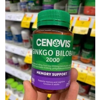 Bổ não Cenovis Ginkgo Biloba 2000 - 100 viên Úc