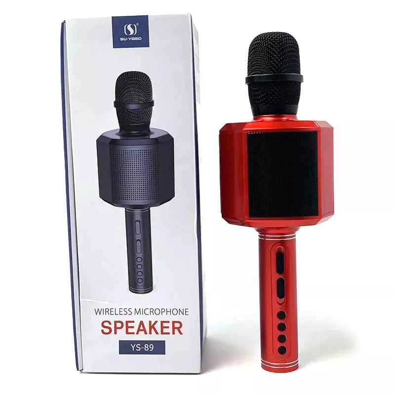 [Mã ELHACE giảm 4% đơn 300K] Micro karaoke bluetooth YS 89 mic kiêm loa blutooth thu âm giọng nói echo bass vang