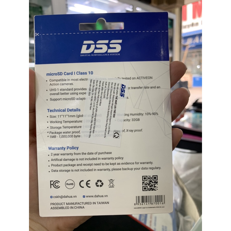 Thẻ nhớ DSS 64GB/ Hikvision 64Gb Class 10 tốc độ 80Mb/s - Hàng Chính Hãng DSS Phân Phối