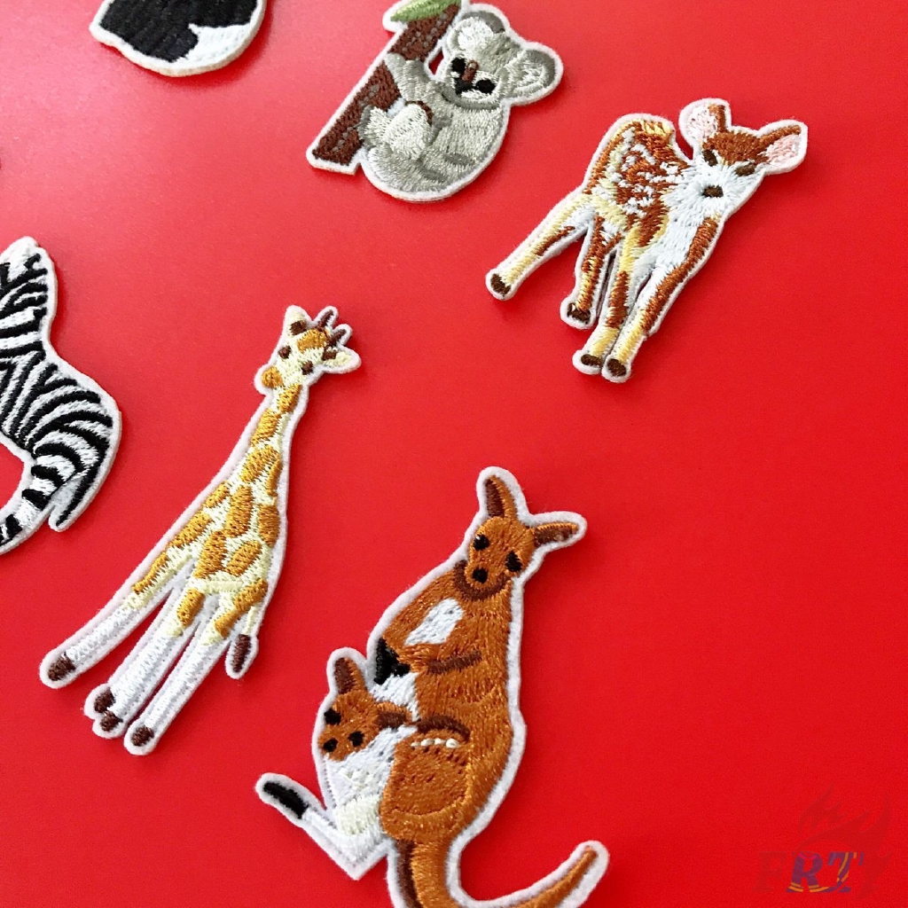 ☸ Zoo - Animals Patch ☸ 1Pc Cute Cartoon Diy Sew on Iron on Badges Patches