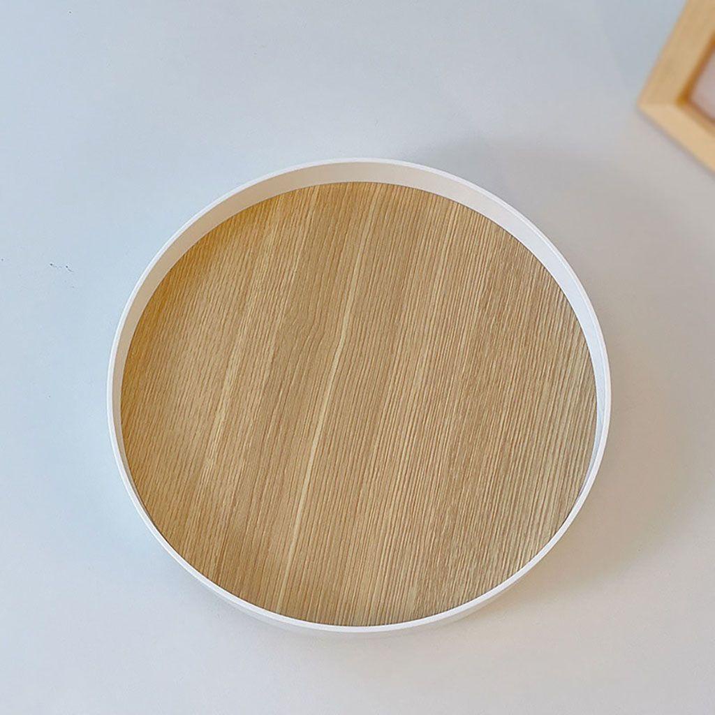 Khay Tròn Bằng Gỗ Đựng Đồ Ăn Vặt Sáng Tạo